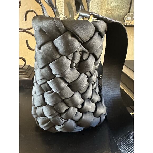 BCBG Small Neoprene Woven Tote Handbag Crossbody BLACK $178.00 - Picture 14 of 14